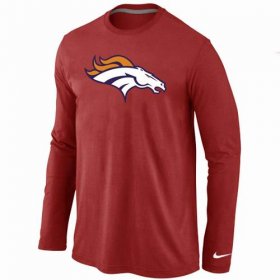 Wholesale Cheap Nike Denver Broncos Logo Long Sleeve T-Shirt Red