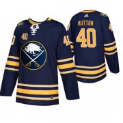 Wholesale Cheap Buffalo Sabres #40 Carter Hutton Men's Navy 50th Anniversary Home Authentic Jersey