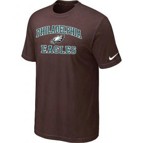 Wholesale Cheap Nike NFL Philadelphia Eagles Heart & Soul NFL T-Shirt Brown