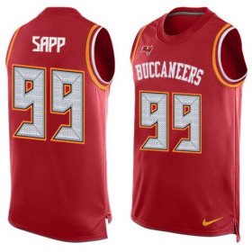 Wholesale Cheap Nike Buccaneers #99 Warren Sapp Red Team Color Men\'s Stitched NFL Limited Tank Top Jersey