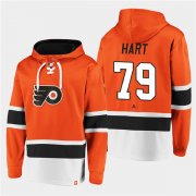 Wholesale Cheap Men's Philadelphia Flyers #79 Carter Hart Orange All Stitched Sweatshirt Hoodie
