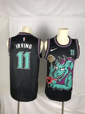 Wholesale Cheap Men Brooklyn Nets 11 Irving Black dragon Nike 2021 Nike NBA Jersey