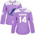 Cheap Adidas Lightning #14 Pat Maroon Purple Authentic Fights Cancer Women's Stitched NHL Jersey