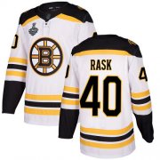 Wholesale Cheap Adidas Bruins #40 Tuukka Rask White Road Authentic Stanley Cup Final Bound Stitched NHL Jersey