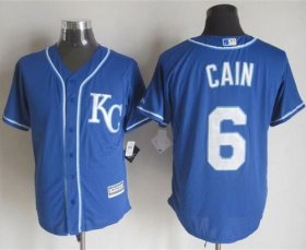 Wholesale Cheap Royals #6 Lorenzo Cain Blue Alternate 2 New Cool Base Stitched MLB Jersey