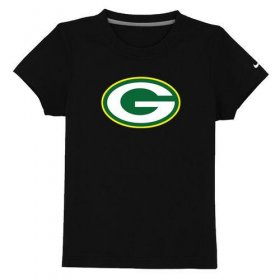 Wholesale Cheap Green Bay Packers Sideline Legend Authentic Logo Youth T-Shirt Black