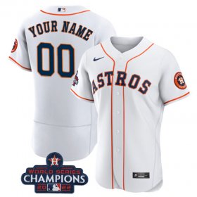 Wholesale Cheap Men\'s Houston Astros Active Player Custom White 2022 World Series Flex Base Stitched Baseball Jersey