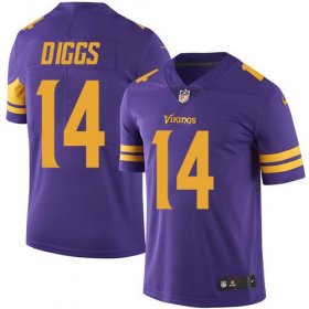 Wholesale Cheap Nike Vikings #14 Stefon Diggs Purple Men\'s Stitched NFL Limited Rush Jersey