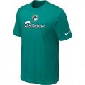Wholesale Cheap Nike Miami Dolphins Authentic Logo NFL T-Shirt Lingt Green