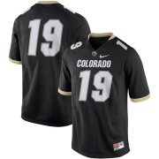 Cheap Men's Colorado Buffaloes #19 Black Game Jersey