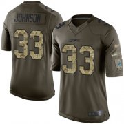 Wholesale Cheap Nike Lions #33 Kerryon Johnson Green Men's Stitched NFL Limited 2015 Salute to Service Jersey