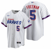 Wholesale Cheap Men's Atlanta Braves #5 Freddie Freeman White 2021 City Connect Stitched Jersey