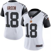 Wholesale Cheap Nike Bengals #18 A.J. Green White Women's Stitched NFL Limited Rush Jersey