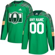 Wholesale Cheap Men's Adidas Ottawa Senators Personalized Green St. Patrick's Day Custom Practice NHL Jersey