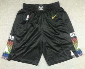 Wholesale Cheap Men\'s Denver Nuggets Black 2020 Nike City Edition Swingman Shorts