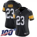 Wholesale Cheap Nike Steelers #23 Joe Haden Black Alternate Women's Stitched NFL 100th Season Vapor Limited Jersey