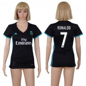 Wholesale Cheap Women\'s Real Madrid #7 Ronaldo Away Soccer Club Jersey