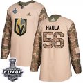 Wholesale Cheap Adidas Golden Knights #56 Erik Haula Camo Authentic 2017 Veterans Day 2018 Stanley Cup Final Stitched Youth NHL Jersey