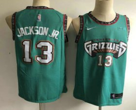 Wholesale Cheap Men\'s Memphis Grizzlies #13 Jaren Jackson Jr. Nike 2019 Green Throwback Swingman Jersey With The Sponsor Logo