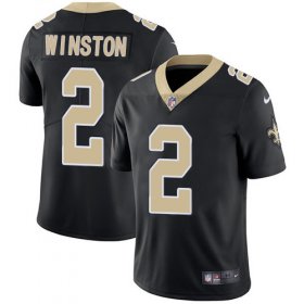 Wholesale Cheap Nike Saints #2 Jameis Winston Black Team Color Men\'s Stitched NFL Vapor Untouchable Limited Jersey
