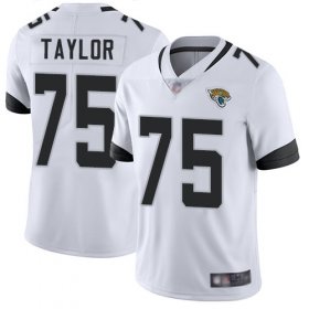 Wholesale Cheap Nike Jaguars #75 Jawaan Taylor White Men\'s Stitched NFL Vapor Untouchable Limited Jersey