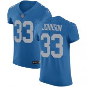 Wholesale Cheap Nike Lions #33 Kerryon Johnson Blue Throwback Men's Stitched NFL Vapor Untouchable Elite Jersey