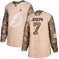 Cheap Adidas Lightning #7 Mathieu Joseph Camo Authentic 2017 Veterans Day Stitched NHL Jersey