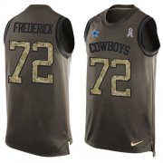 Wholesale Cheap Nike Cowboys #72 Travis Frederick Green Men's Stitched NFL Limited Salute To Service Tank Top Jersey