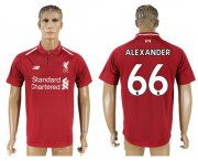 Wholesale Cheap Liverpool #66 Alexander Red Home Soccer Club Jersey