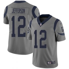 Wholesale Cheap Nike Rams #12 Van Jefferson Gray Men\'s Stitched NFL Limited Inverted Legend Jersey