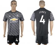 Wholesale Cheap Manchester United #4 Jones Black Soccer Club Jersey