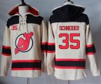Wholesale Cheap Devils #35 Cory Schneider Cream Sawyer Hooded Sweatshirt Stitched NHL Jersey