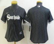 Wholesale Cheap Women's Chicago White Sox Blank Black 2021 City Connect Stitched MLB Cool Base Nike Jersey
