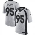 Wholesale Cheap Nike Broncos #95 Derek Wolfe Gray Men's Stitched NFL Limited Gridiron Gray II Jersey
