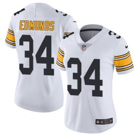 Wholesale Cheap Nike Steelers #34 Terrell Edmunds White Women\'s Stitched NFL Vapor Untouchable Limited Jersey
