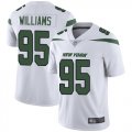 Wholesale Cheap Nike Jets #95 Quinnen Williams White Men's Stitched NFL Vapor Untouchable Limited Jersey