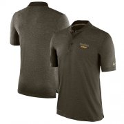 Wholesale Cheap Men's Pittsburgh Steelers Nike Olive Salute to Service Sideline Polo T-Shirt