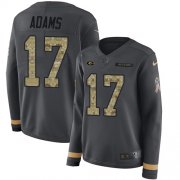 Wholesale Cheap Nike Packers #17 Davante Adams Anthracite Salute to Service Women's Stitched NFL Limited Therma Long Sleeve Jersey