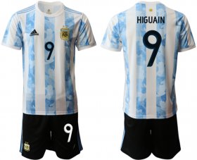 Wholesale Cheap Men 2020-2021 Season National team Argentina home white 9 Soccer Jersey