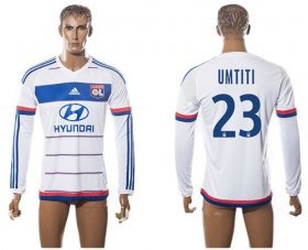 Wholesale Cheap Lyon #23 Umtiti Home Long Sleeves Soccer Club Jersey