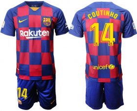 Wholesale Cheap Barcelona #14 Coutinho Home Soccer Club Jersey