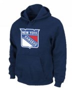 Wholesale Cheap NHL New York Rangers Big & Tall Logo Pullover Hoodie Dark Blue