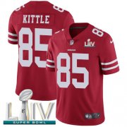 Wholesale Cheap Nike 49ers #85 George Kittle Red Super Bowl LIV 2020 Team Color Men's Stitched NFL Vapor Untouchable Limited Jersey