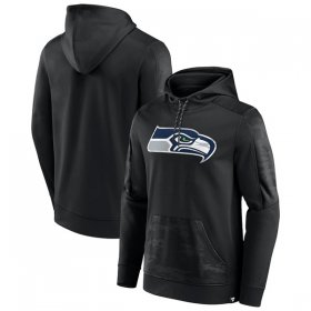 Wholesale Cheap Men\'s Seattle Seahawks Black On The Ball Pullover Hoodie