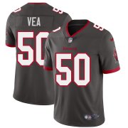 Wholesale Cheap Tampa Bay Buccaneers #50 Vita Vea Men's Nike Pewter Alternate Vapor Limited Jersey