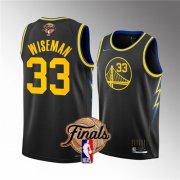 Wholesale Cheap Men's Golden State Warriors #33 James Wiseman 2022 Black NBA Finals Stitched Jersey