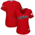 Wholesale Cheap Cleveland Indians Blank Majestic Women's Alternate 2019 All-Star Game Patch Cool Base Team Jersey Scarlet