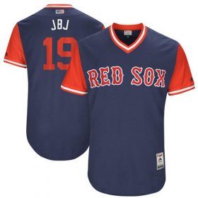 Wholesale Cheap Red Sox #19 Jackie Bradley Jr Navy \"JBJ\" Players Weekend Authentic Stitched MLB Jersey