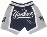 Wholesale Cheap New York Yankees Shorts (Navy) JUST DON By Mitchell & Ness