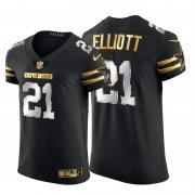 Wholesale Cheap Dallas Cowboys #21 Ezekiel Elliott Men's Nike Black Edition Vapor Untouchable Elite NFL Jersey